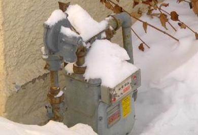 Keep Gas Meters Clear of Snow and Ice