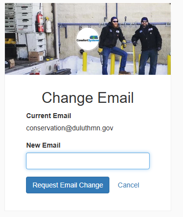Enter the New Email Address