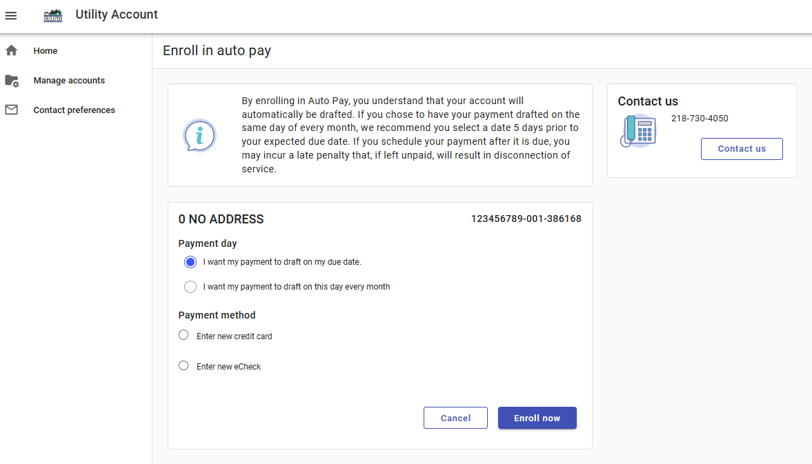 enroll in auotpay disclaimer